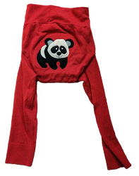 Red wool pants with a pands