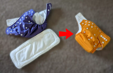 Pocket diaper into all in one