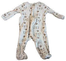 A flat long sleeve onesie with legs